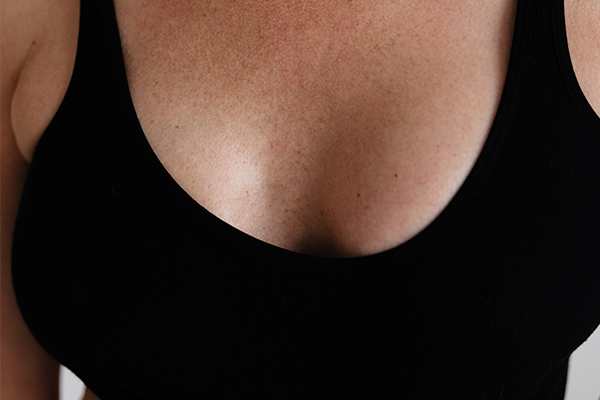 Womans cleavage